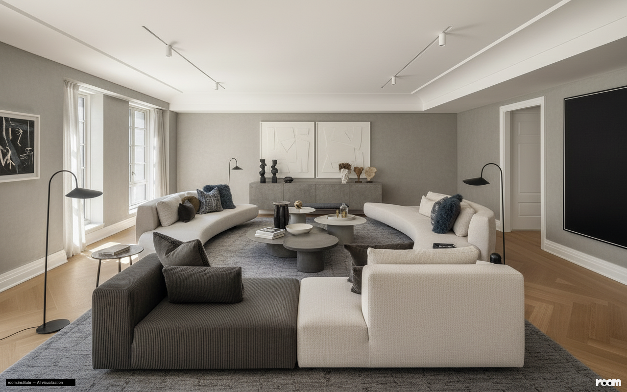16 5th Ave #7 Living Room — Quiet Argument design direction