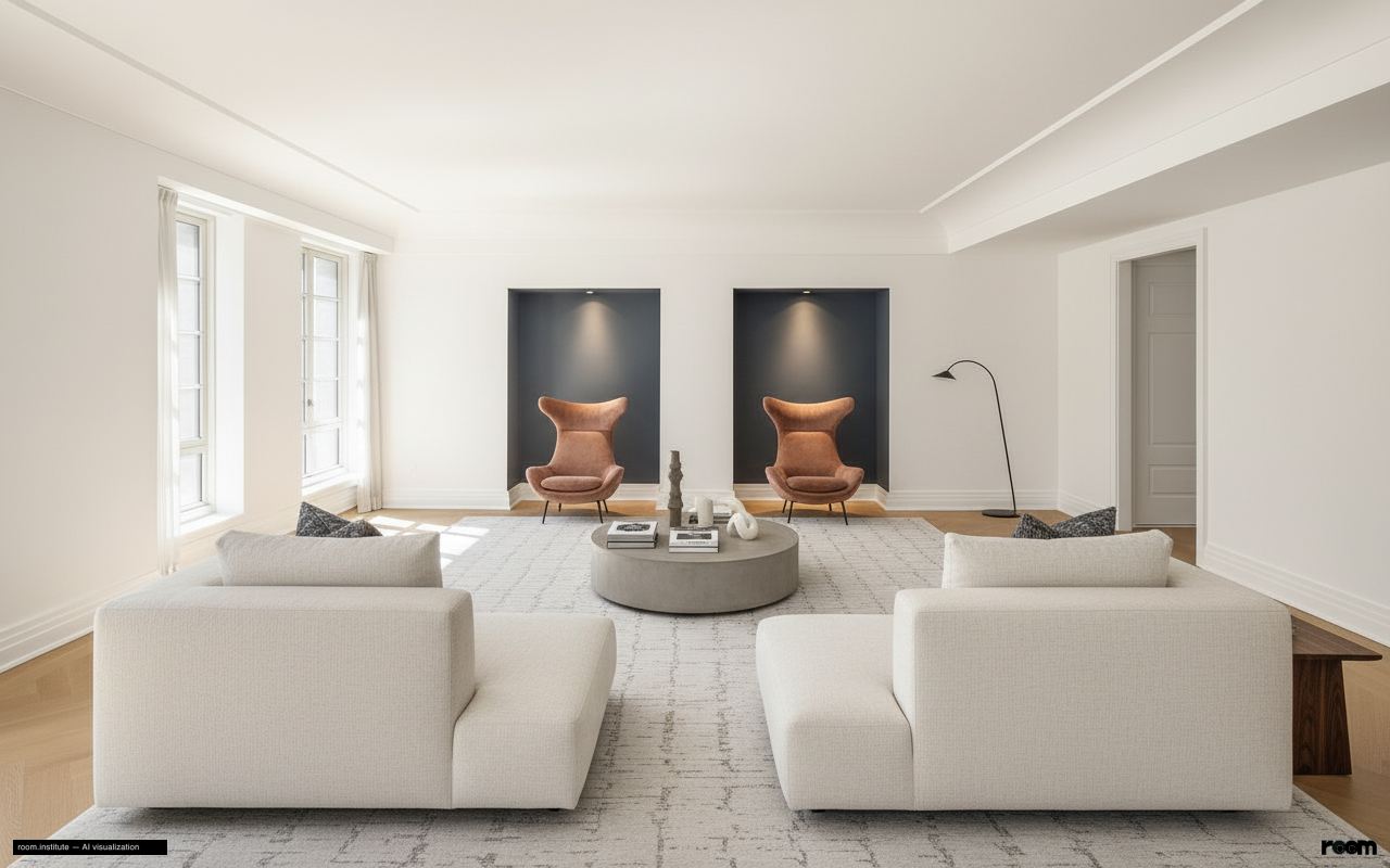 16 5th Ave #7 Living Room — Deep & Wide design direction