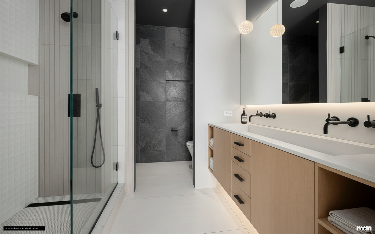 252 7th Ave Unit 10P Bathroom — Shadowed Ascent design direction