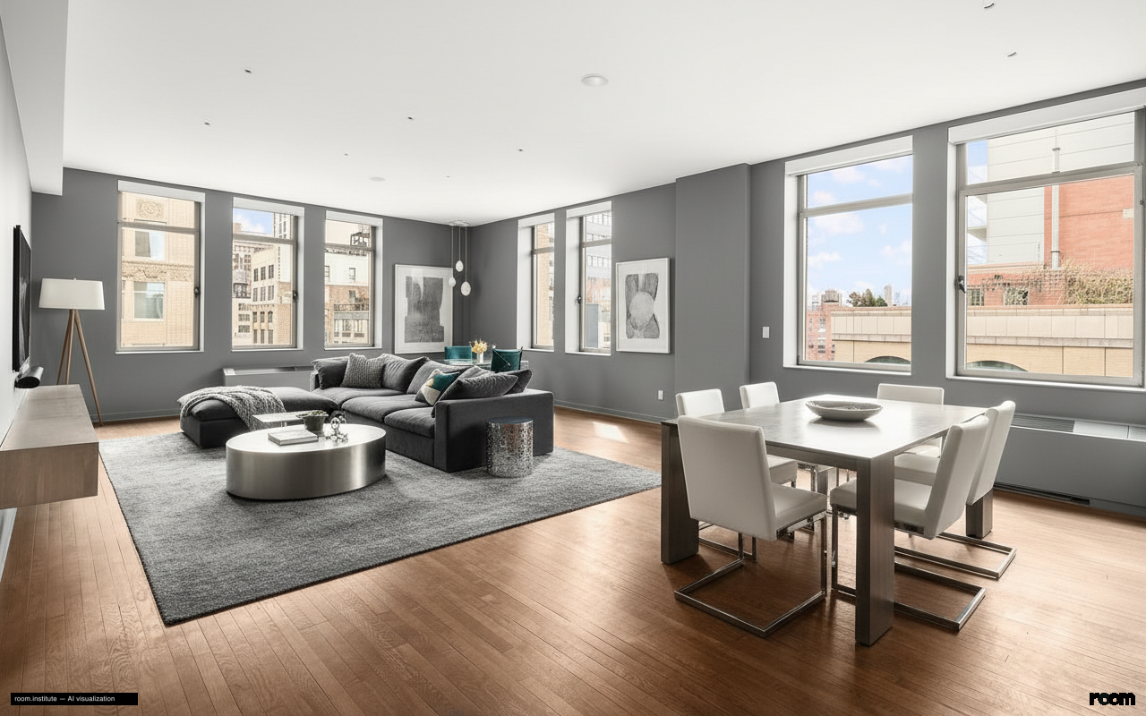 252 7th Ave Unit 10P Living Room — Silent Depths design direction