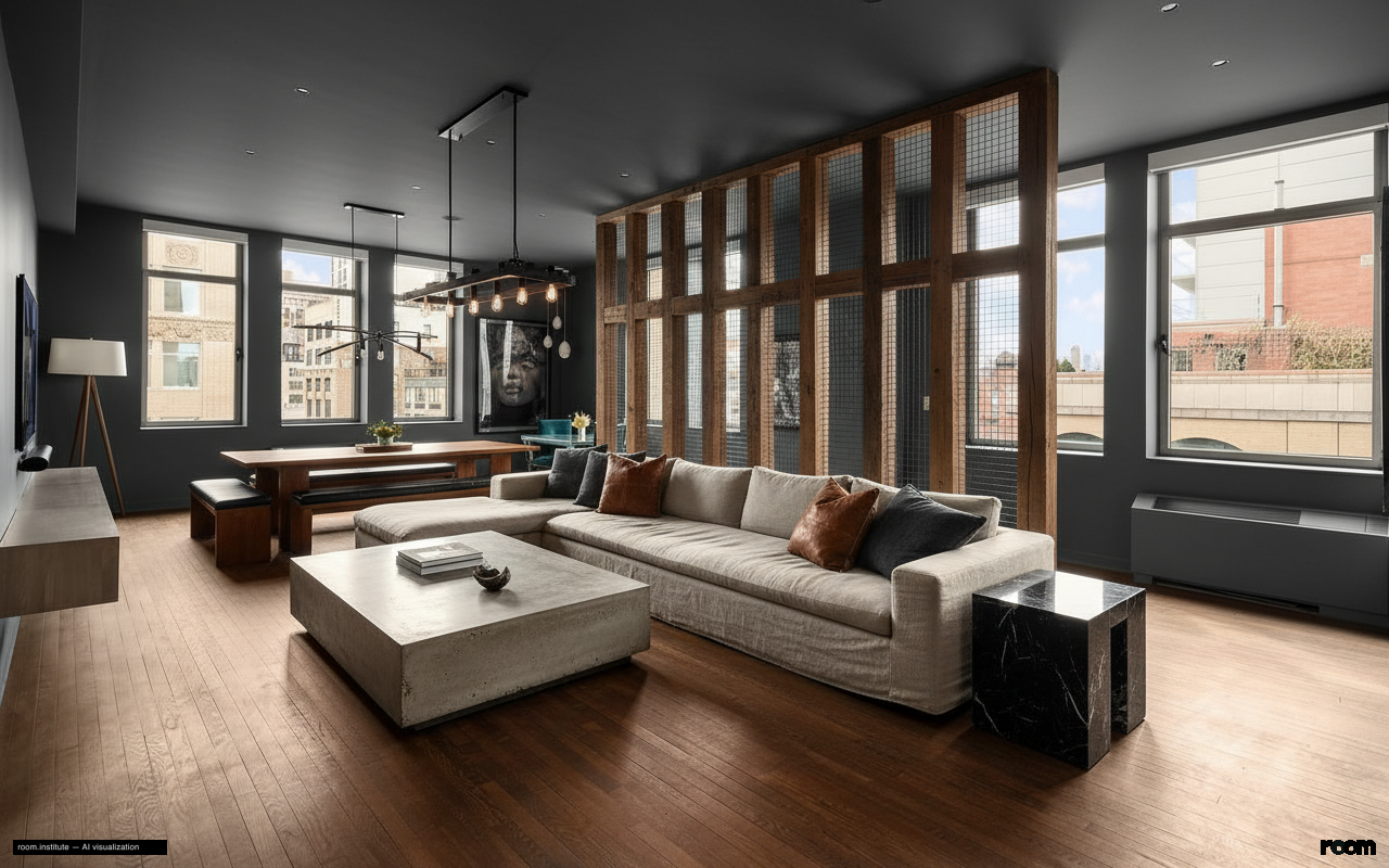 252 7th Ave Unit 10P Living Room — Flint & Mirror design direction