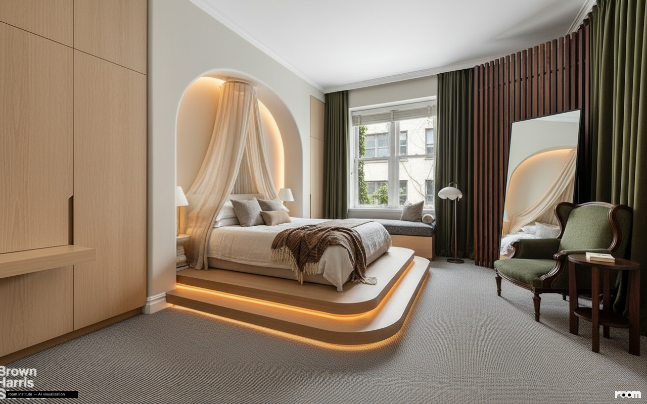 38 E 63rd St Bedroom — Layered Enclosures design direction
