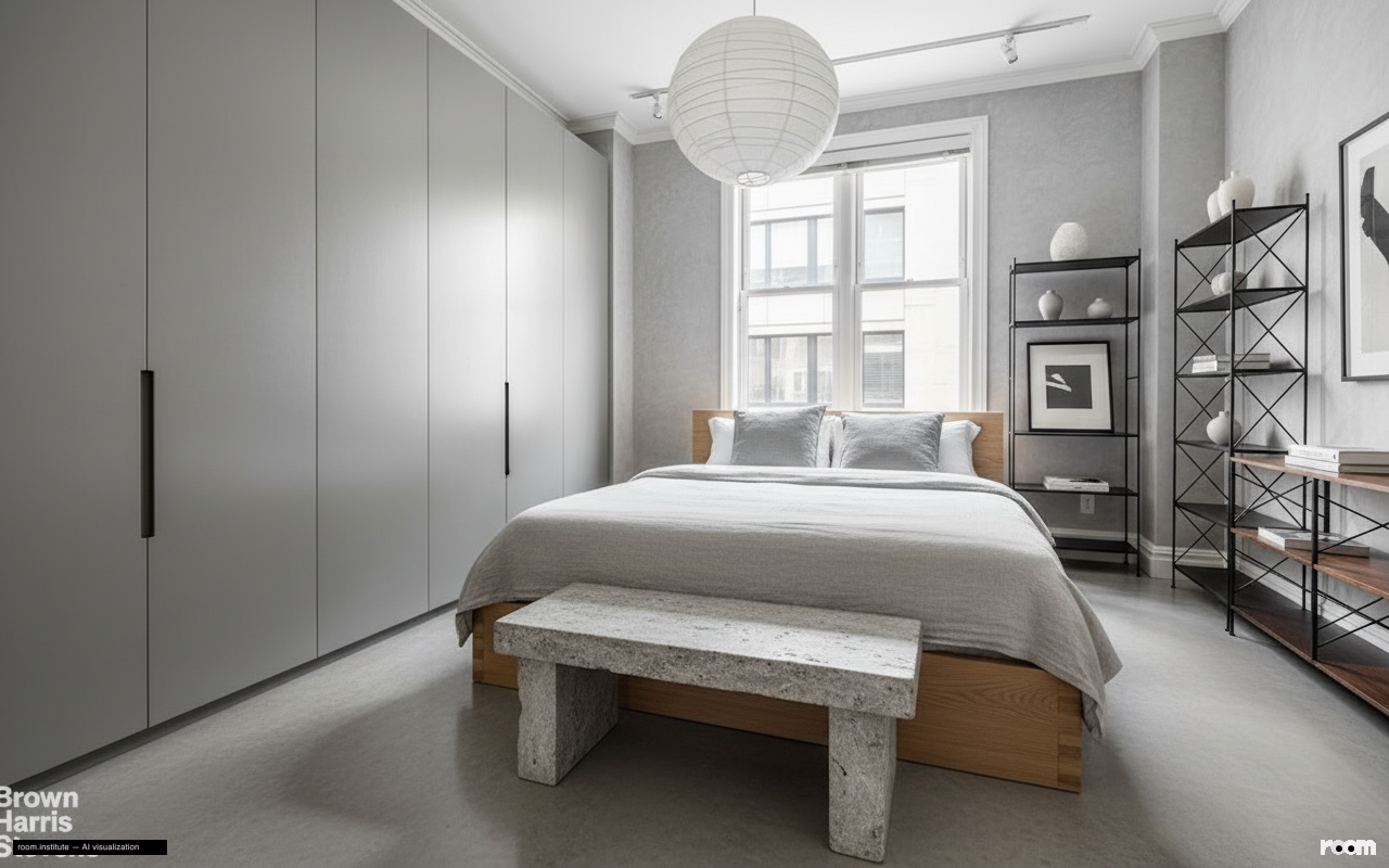 38 E 63rd St Bedroom — Greyscale Dialogue design direction