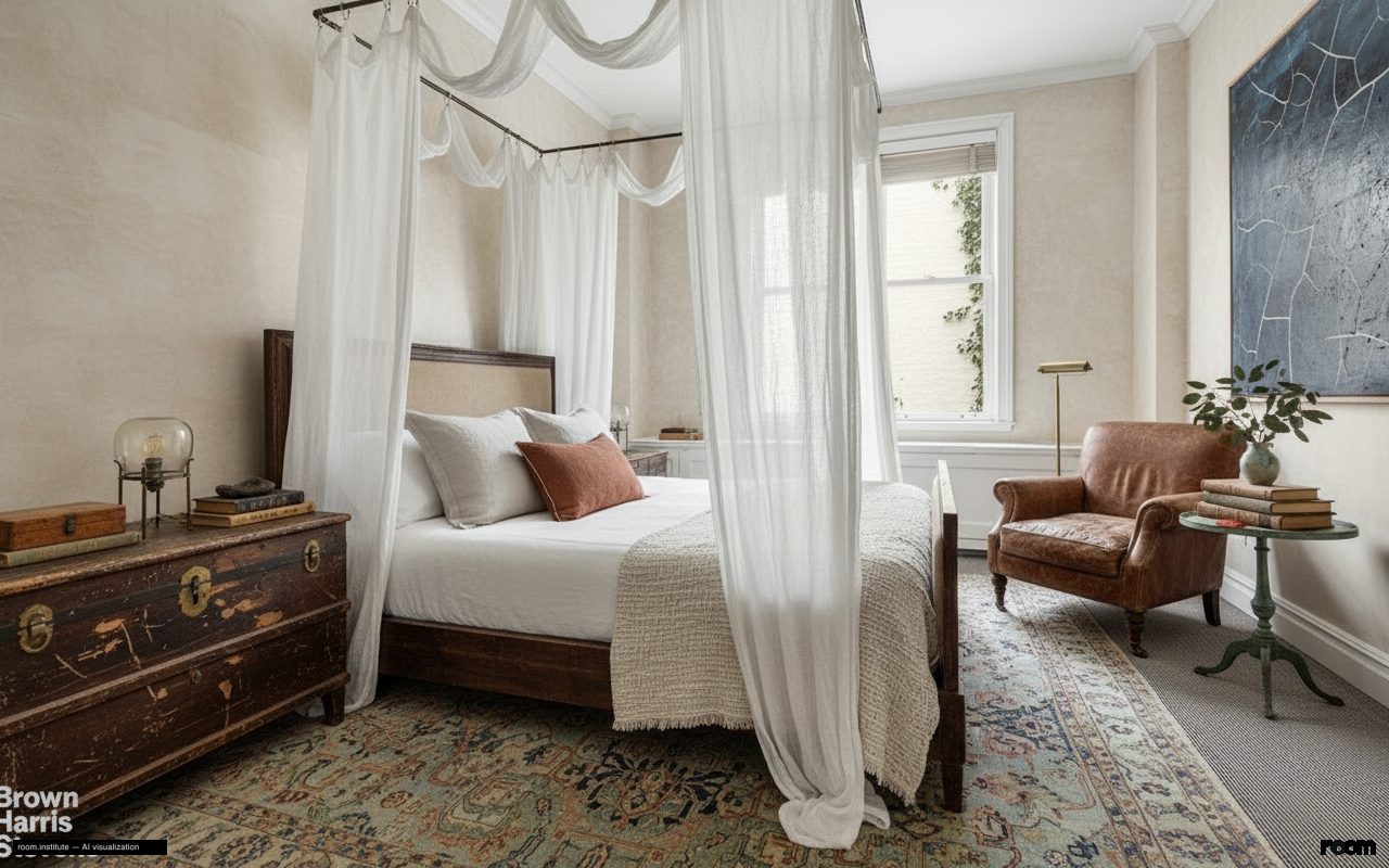 38 E 63rd St Bedroom — Worn Ephemeral design direction