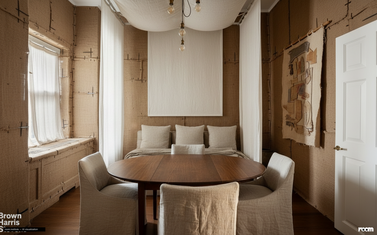 38 E 63rd St Dining Room — Plain Fabric Form design direction