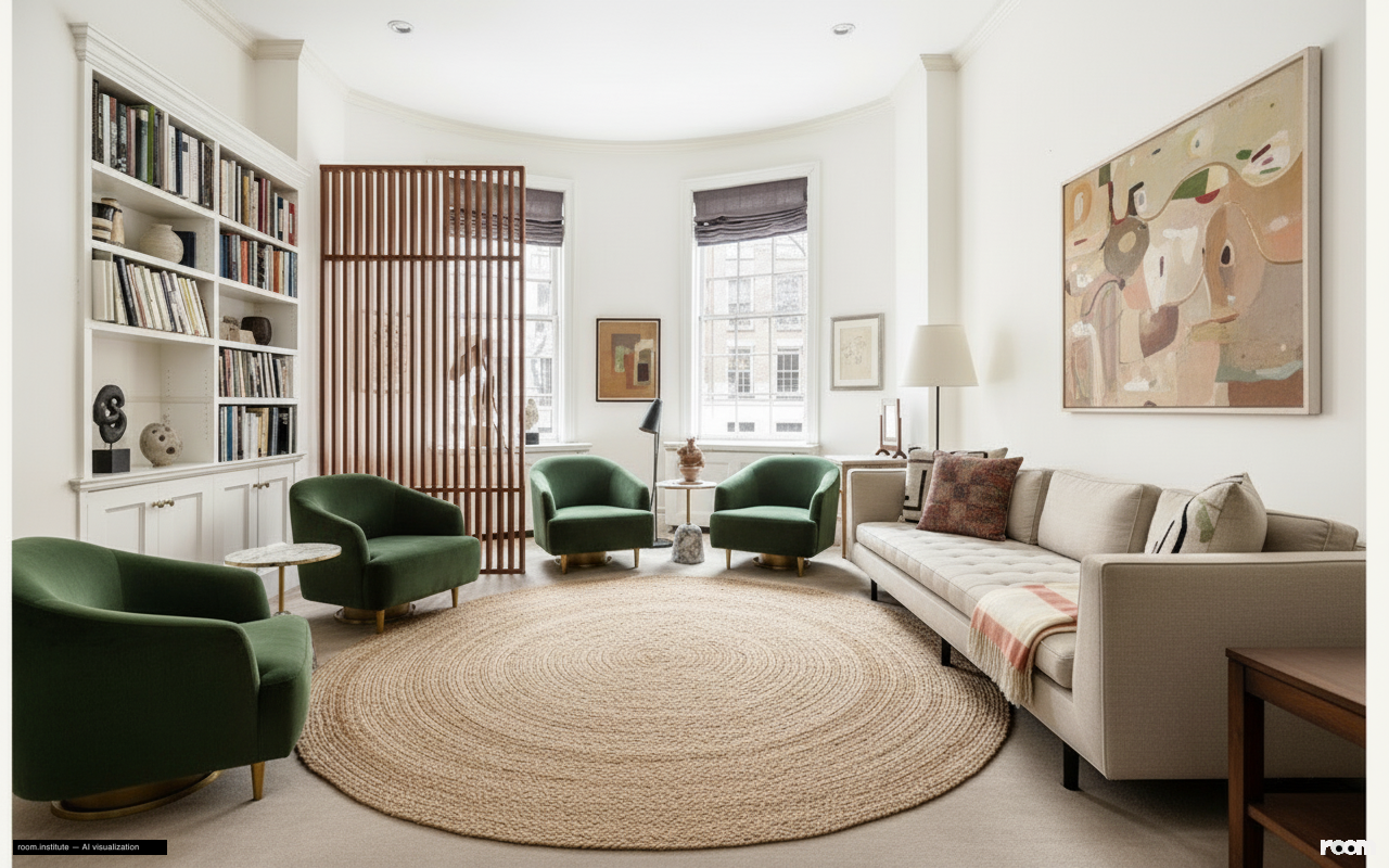 38 E 63rd St Living Room — Nested Enclosures design direction