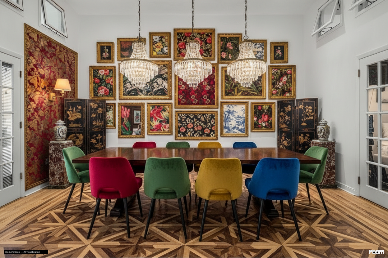 508 Broadway Dining Room — Maximalist Panoply design direction