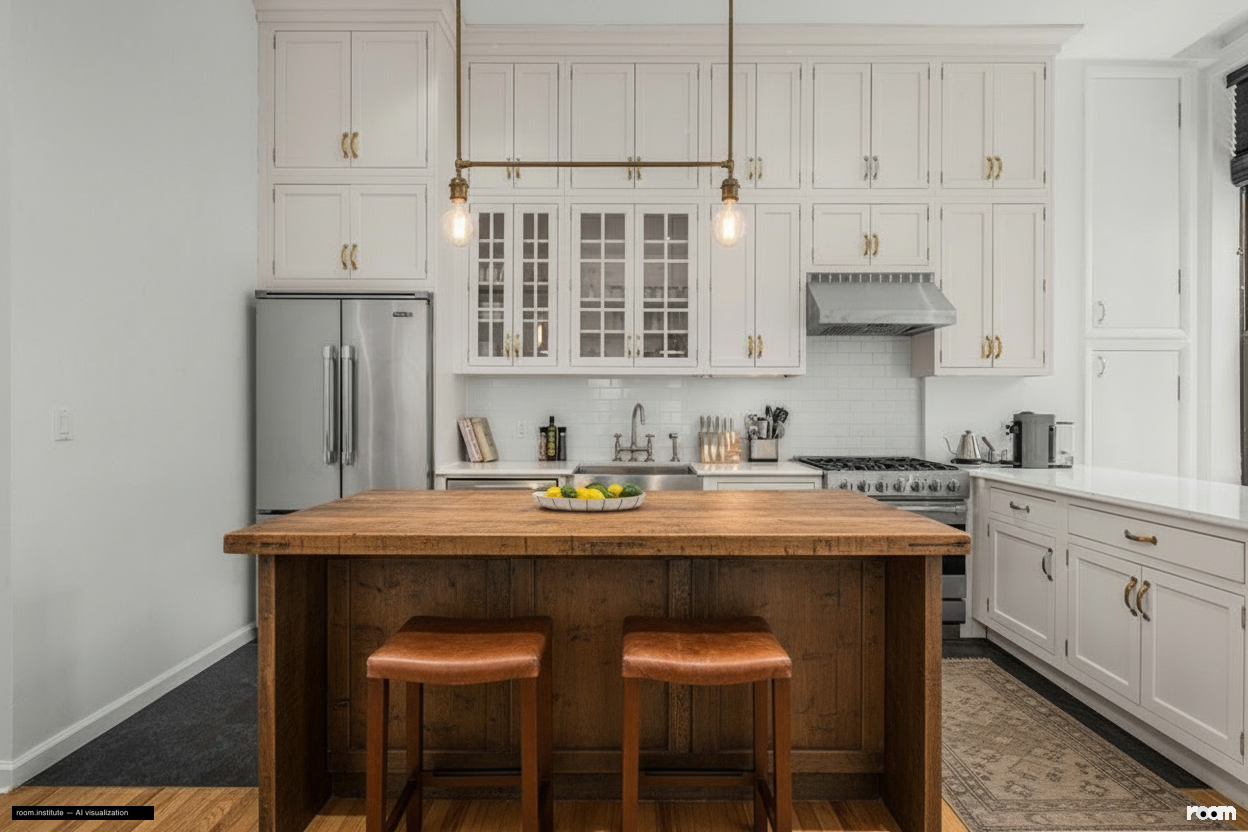 508 Broadway Kitchen — Aged Brass & Lime design direction