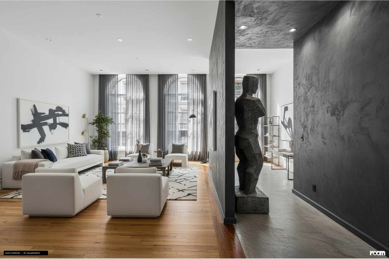 508 Broadway Living Room — Shadowed Threshold design direction