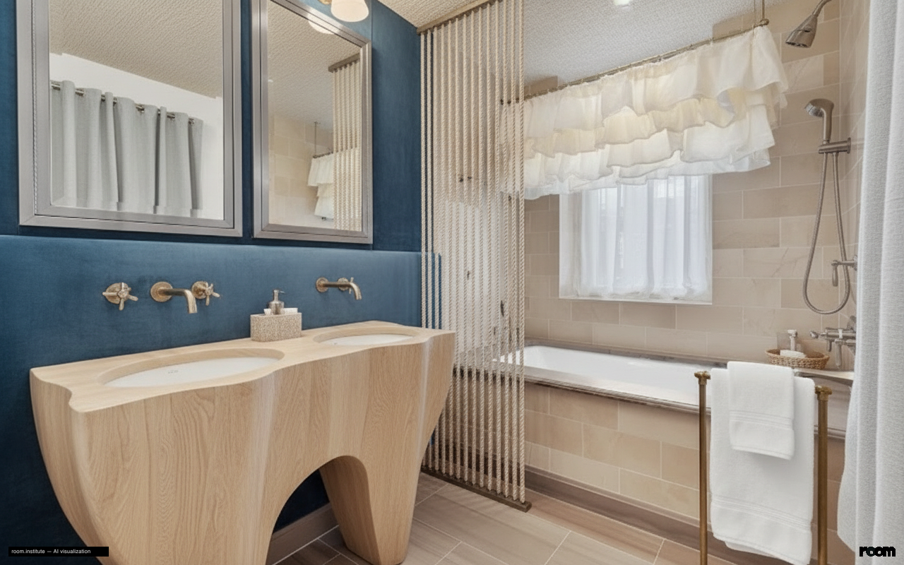 530 Park Ave Unit 17A Bathroom — Woven Veil design direction