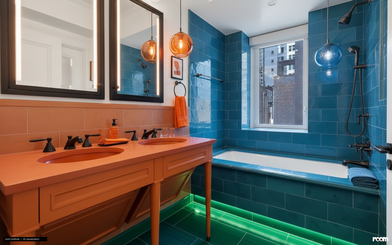 530 Park Ave Unit 17A Bathroom — Stained Glass Chamber design direction
