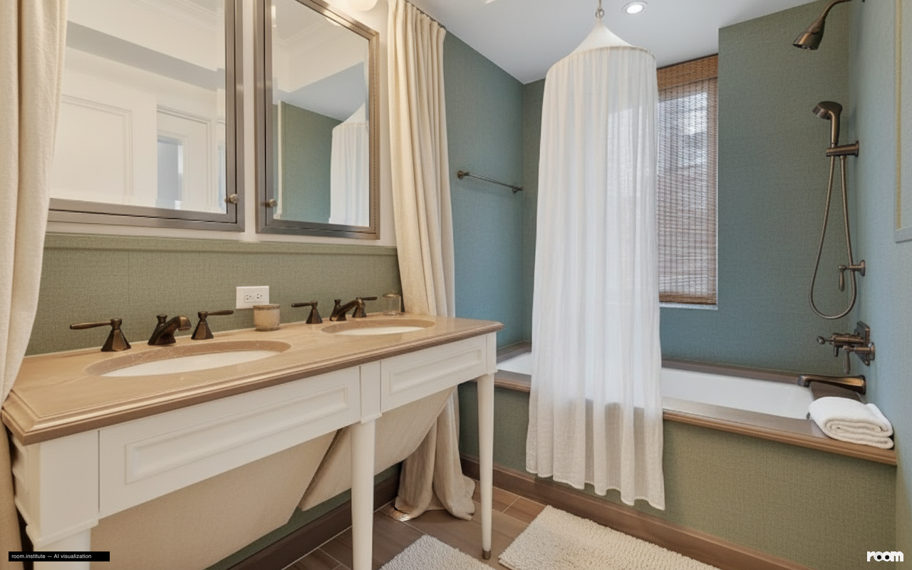 530 Park Ave Unit 17A Bathroom — Woven Partitions design direction