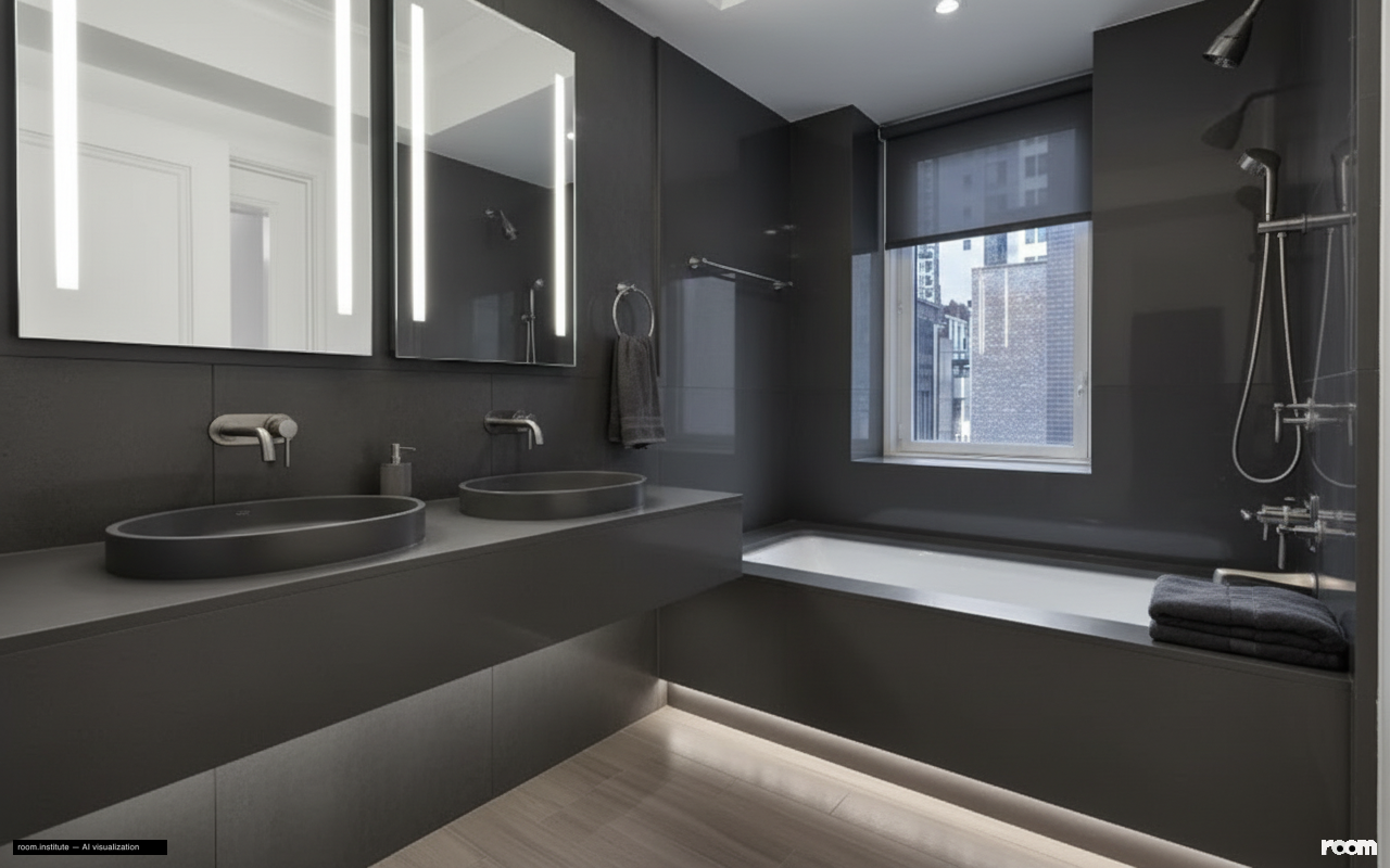 530 Park Ave Unit 17A Bathroom — Graphite Plane design direction