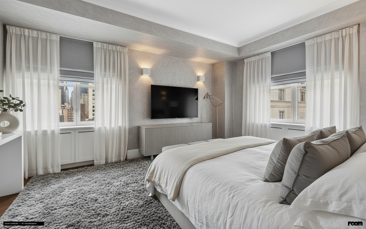 530 Park Ave Unit 17A Bedroom — Grey Depth design direction