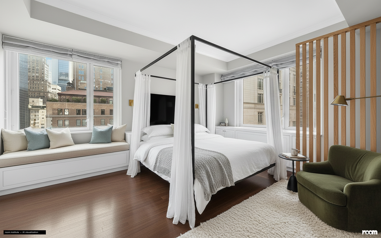 530 Park Ave Unit 17A Bedroom — Nested Contemplation design direction