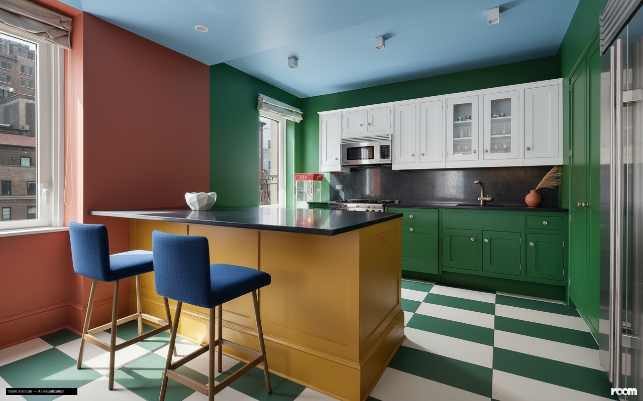 530 Park Ave Unit 17A Kitchen — Color Block Canvas design direction