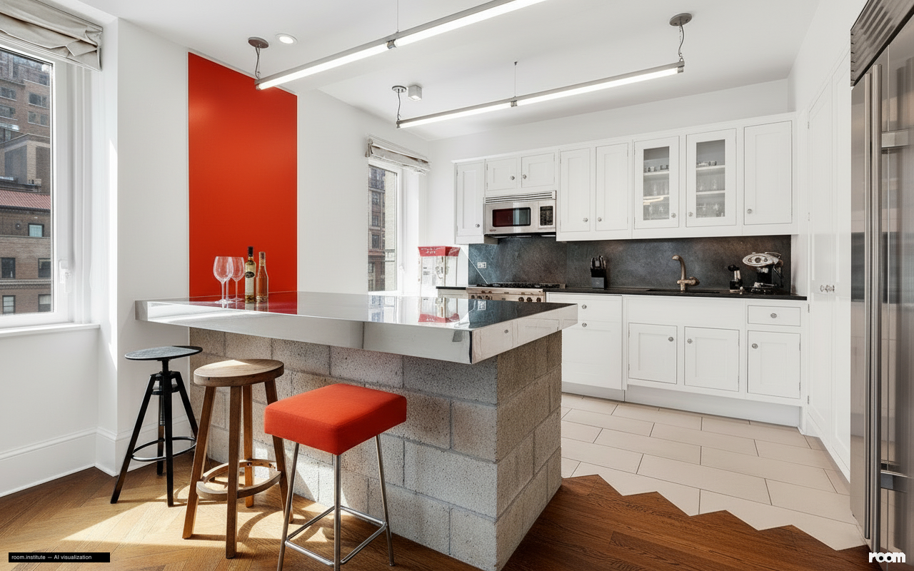 530 Park Ave Unit 17A Kitchen — Fractured Syntax design direction