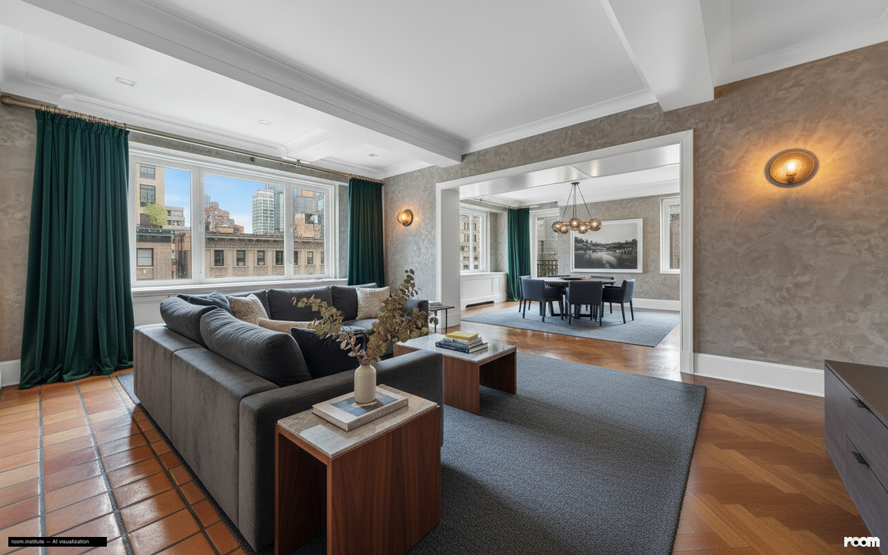 530 Park Ave Unit 17A Living Room — Sensory Dialogue design direction