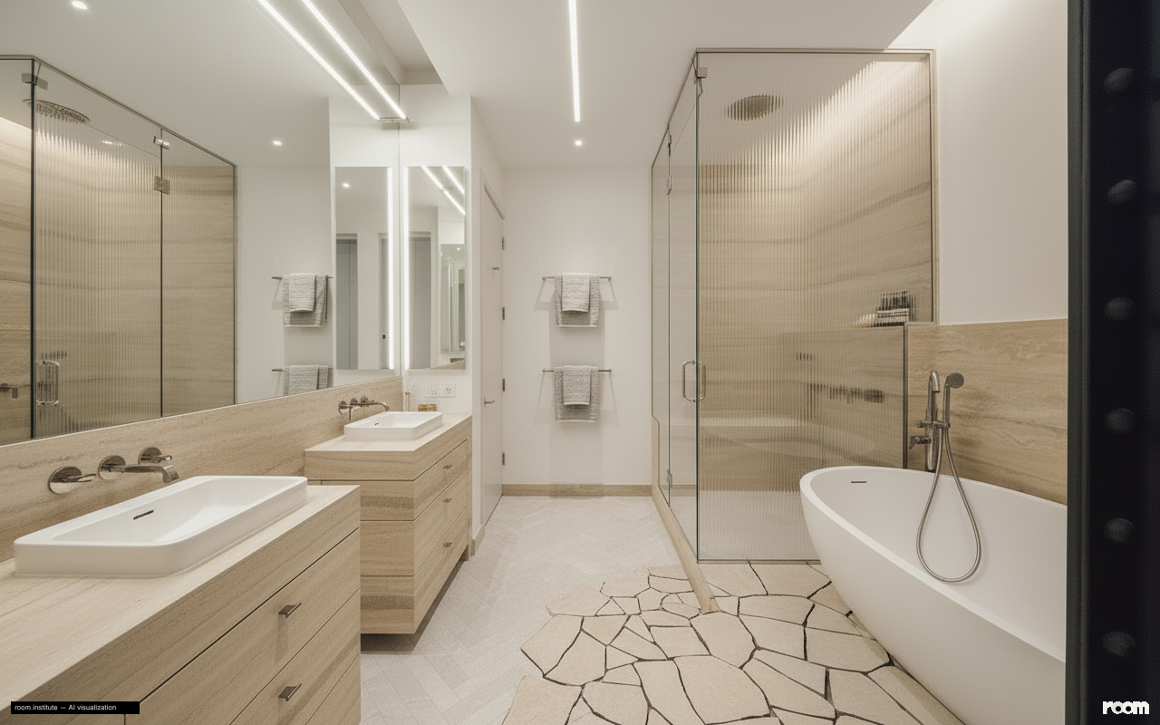 6 W 20th St #5 Bathroom — Screened Construction design direction