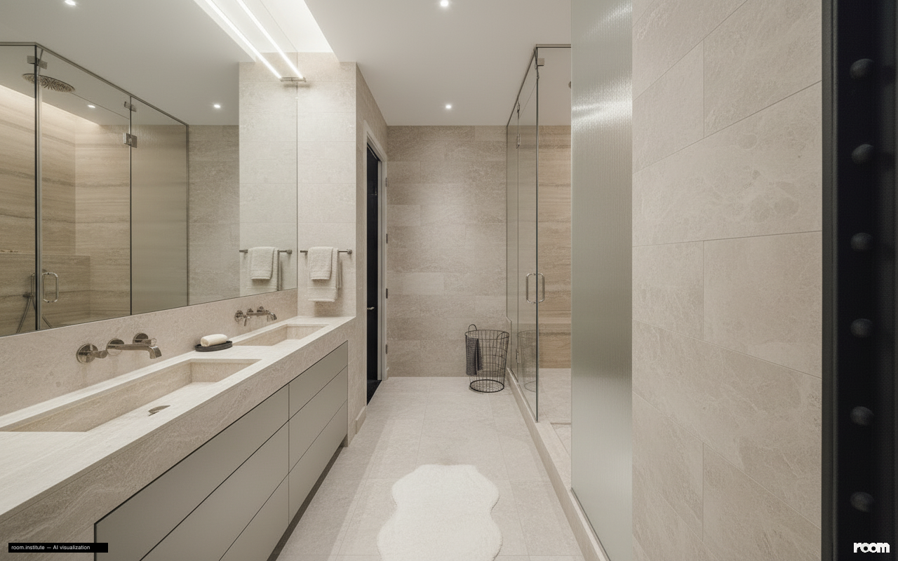 6 W 20th St #5 Bathroom — Stone Stillness design direction