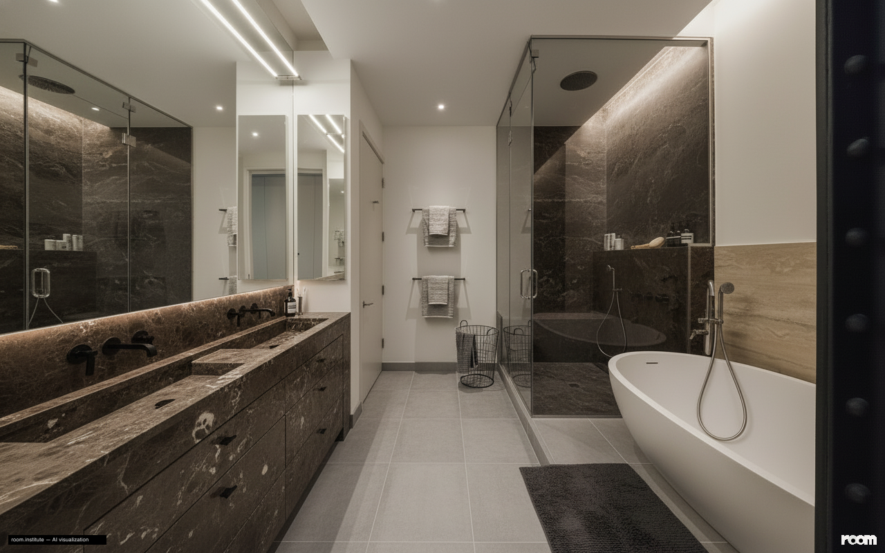 6 W 20th St #5 Bathroom — Vein & Void design direction