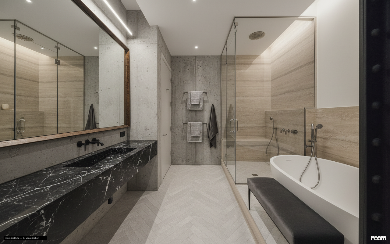 6 W 20th St #5 Bathroom — Rough Polish design direction