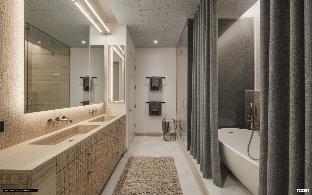 6 W 20th St #5 Bathroom — Woven Enclosure design direction