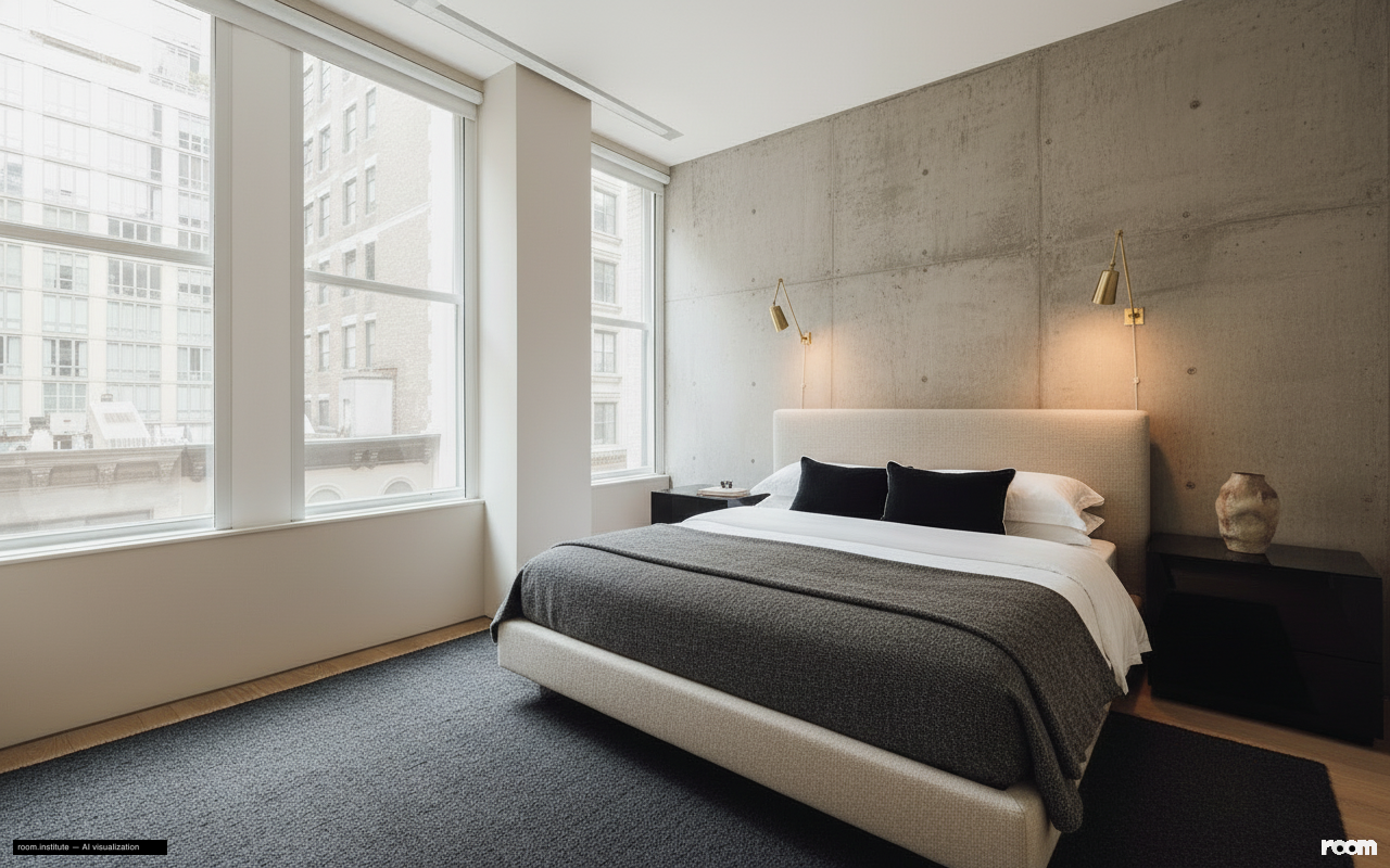 6 W 20th St #5 Bedroom — Rough Refinement design direction