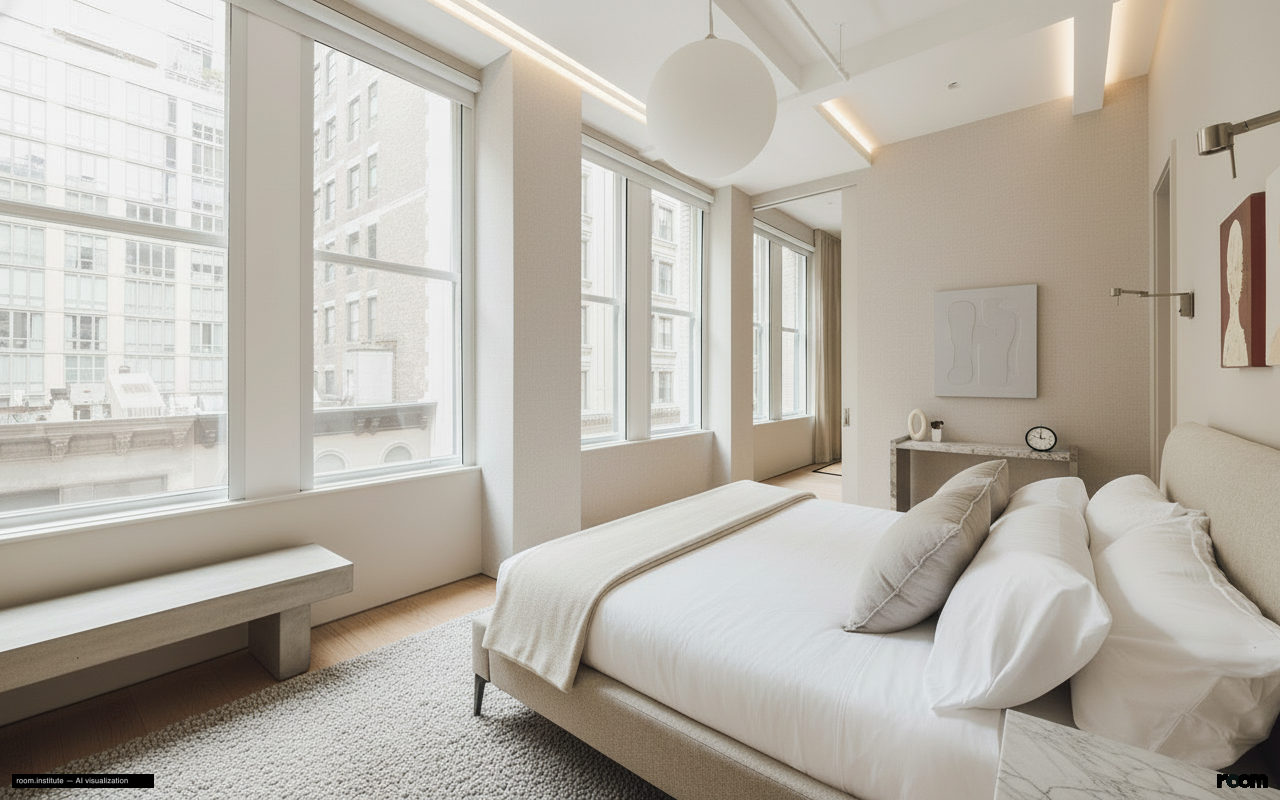 6 W 20th St #5 Bedroom — Lunar Canyon design direction