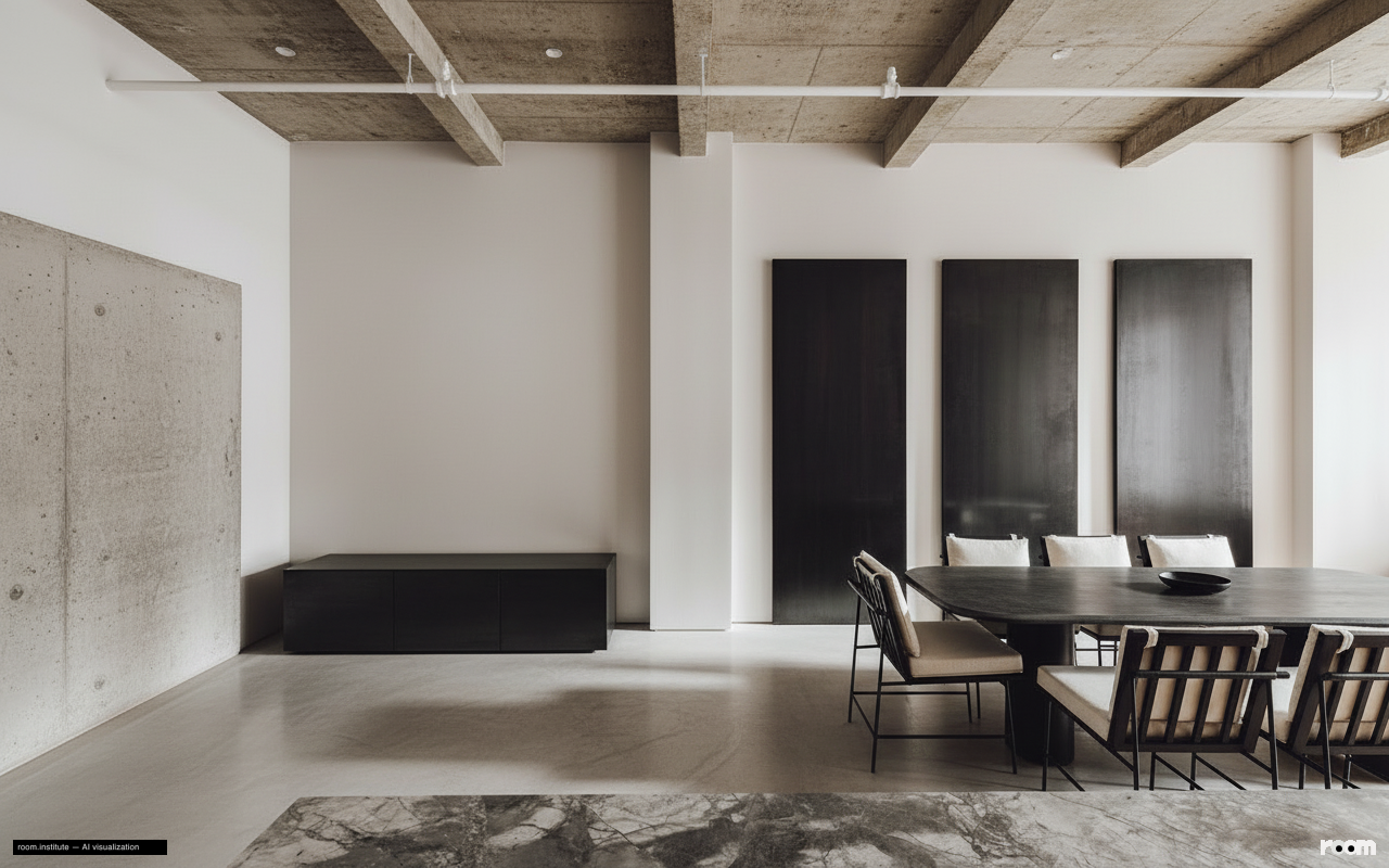 6 W 20th St #5 Dining Room — Stripped Form design direction