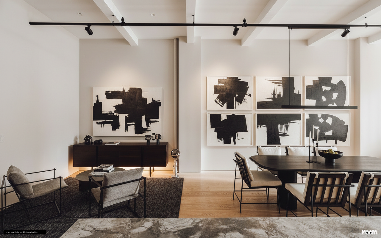 6 W 20th St #5 Dining Room — Illumination Play design direction