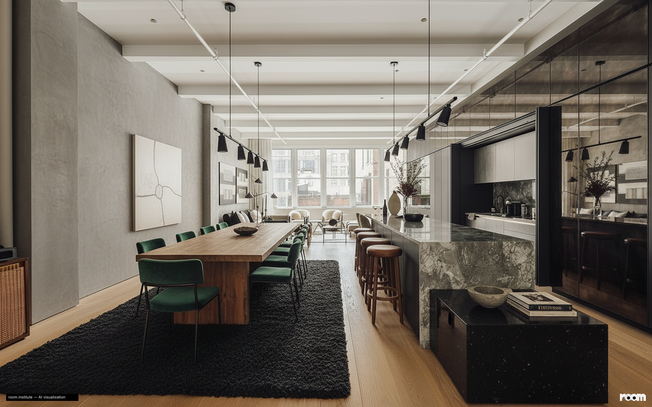 6 W 20th St #5 Living Room — Visceral Juxtapose design direction