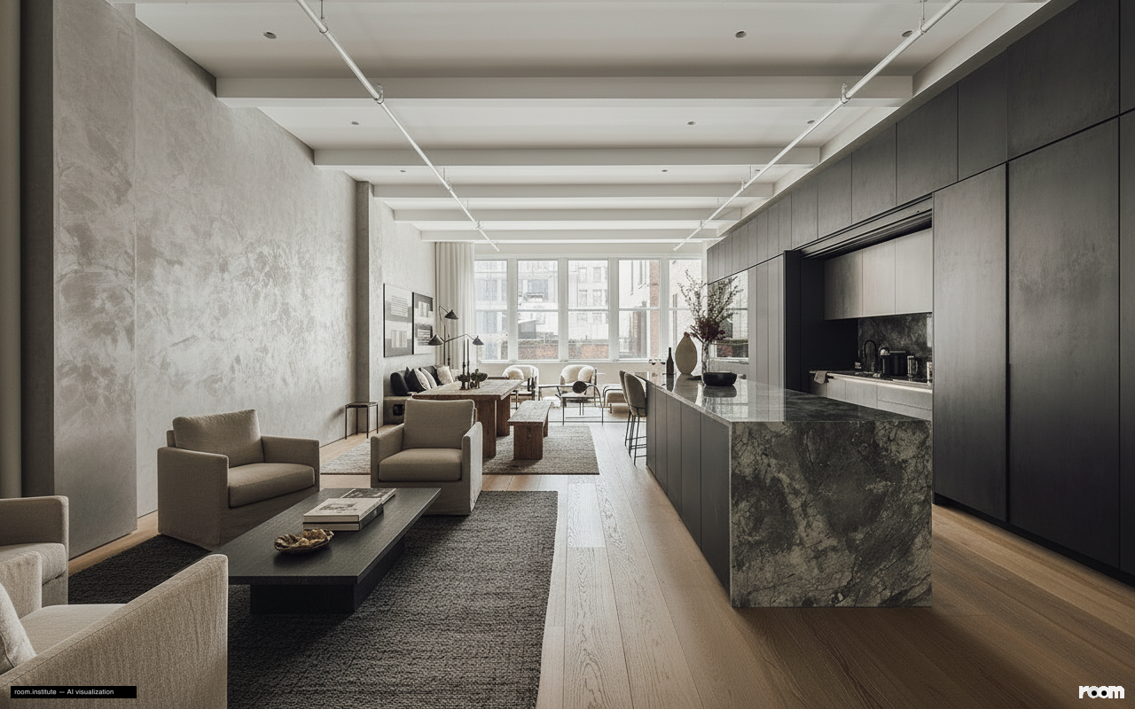 6 W 20th St #5 Living Room — Patina First design direction