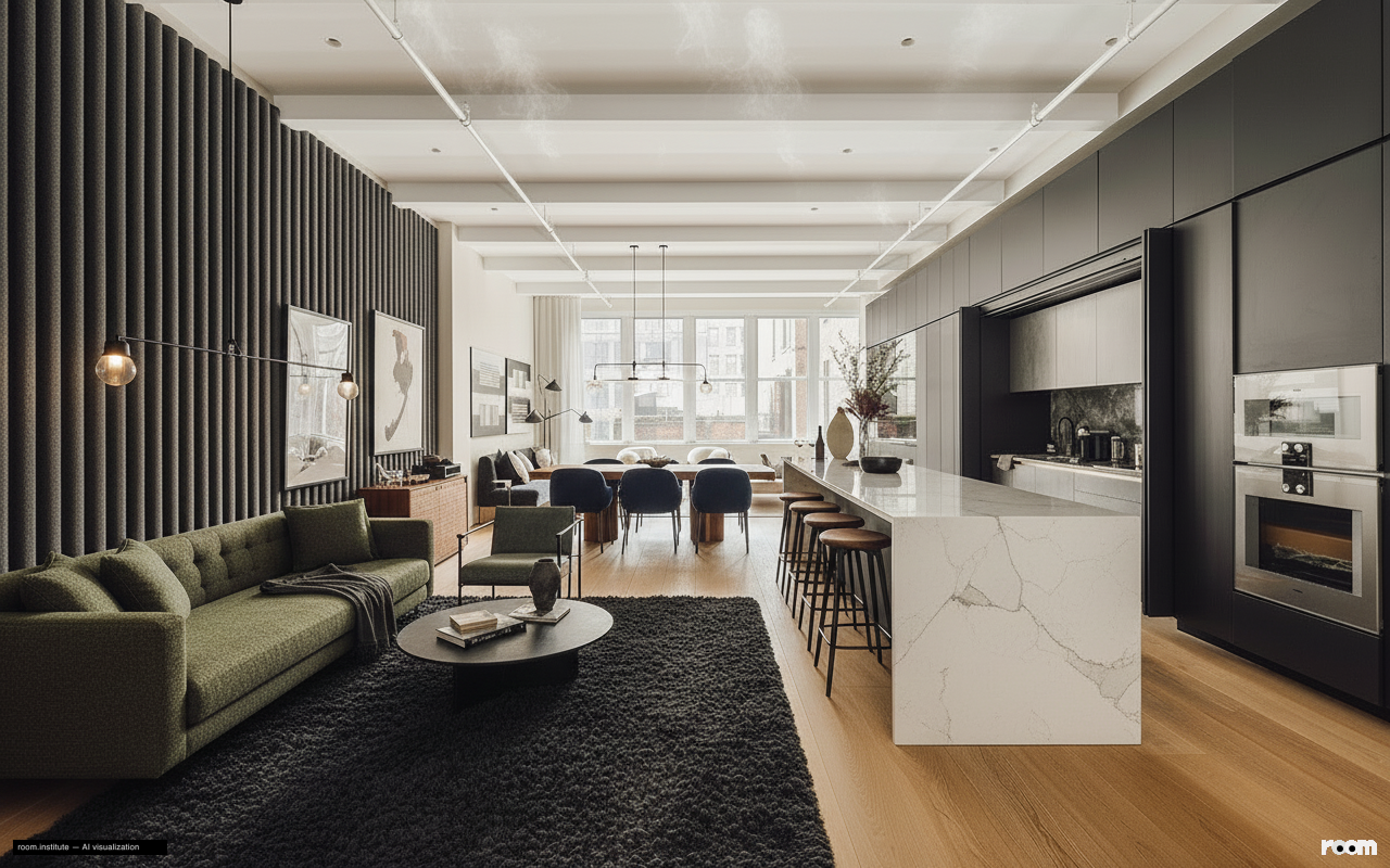 6 W 20th St #5 Living Room — Sensory Amplification design direction