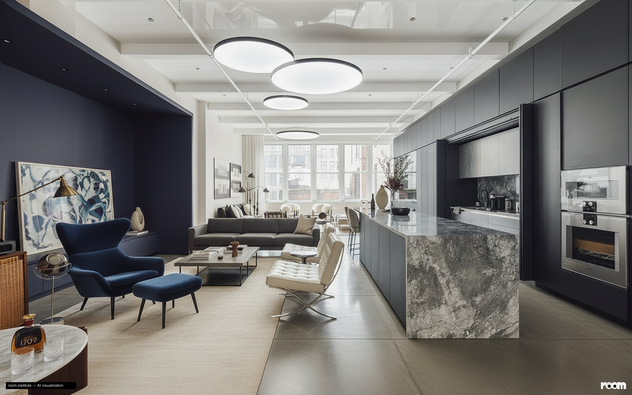 6 W 20th St #5 Living Room — Measured Expansion design direction