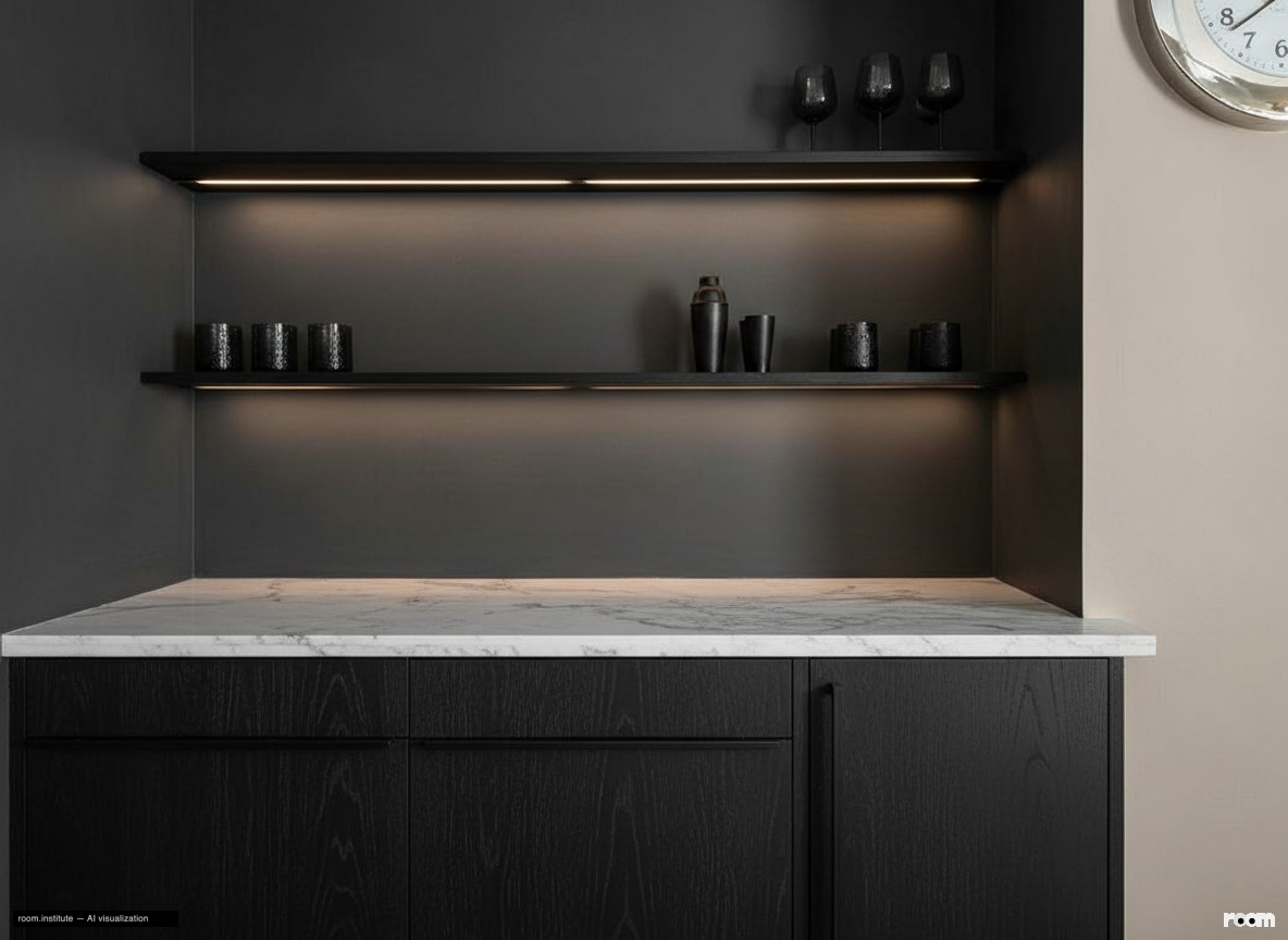 930 Fifth Ave Unit 11A Wet Bar — Shadowed Form design direction
