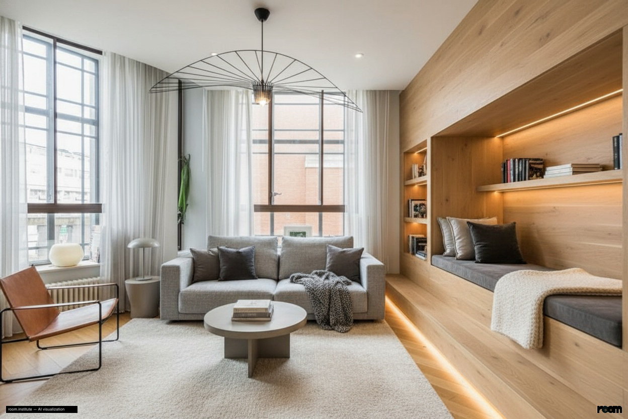 Ivor House, Brixton Living Room — Vantage Nook design direction