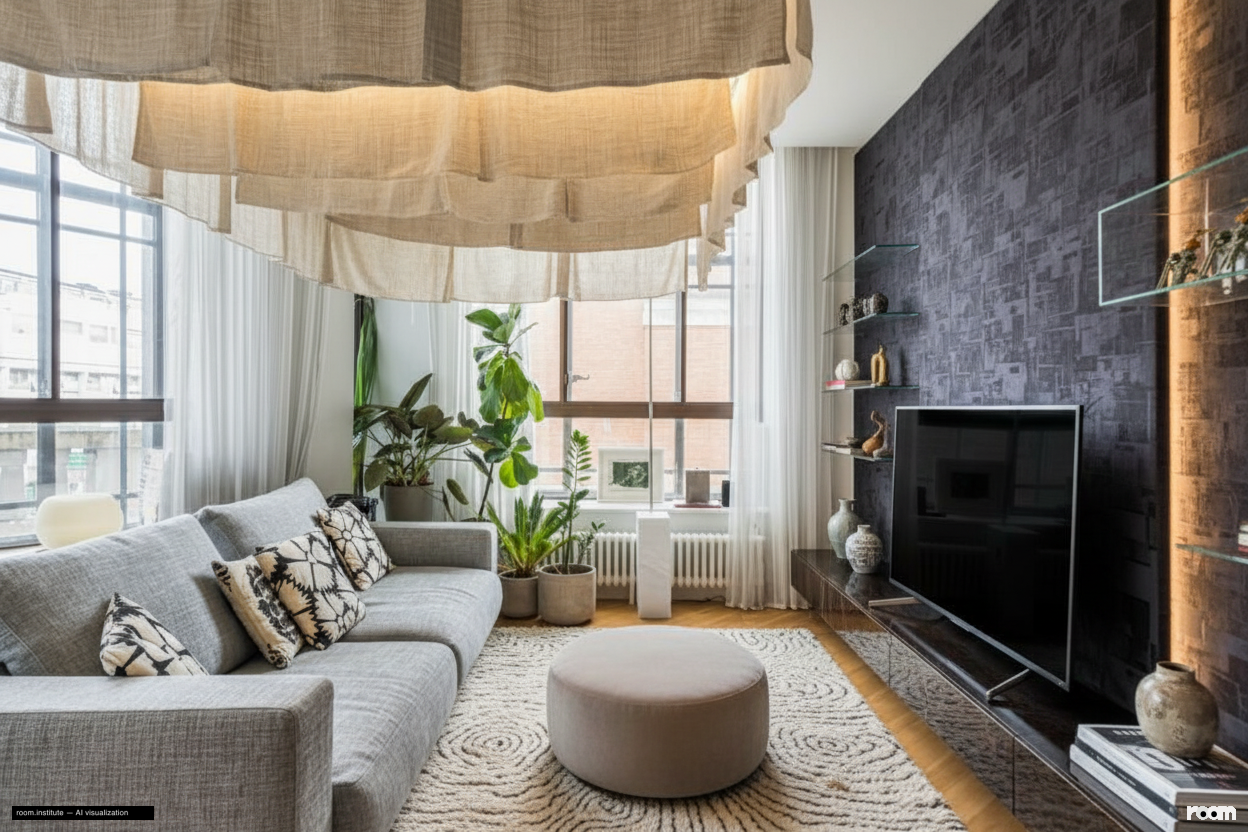 Ivor House, Brixton Living Room — Woven Narratives design direction