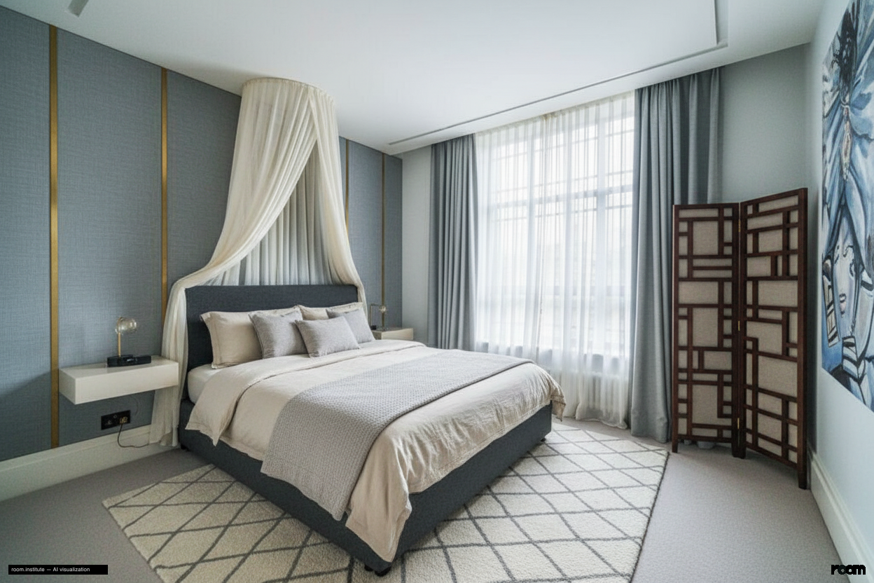 Ivor House, Brixton Bedroom — Fabric & Frame design direction