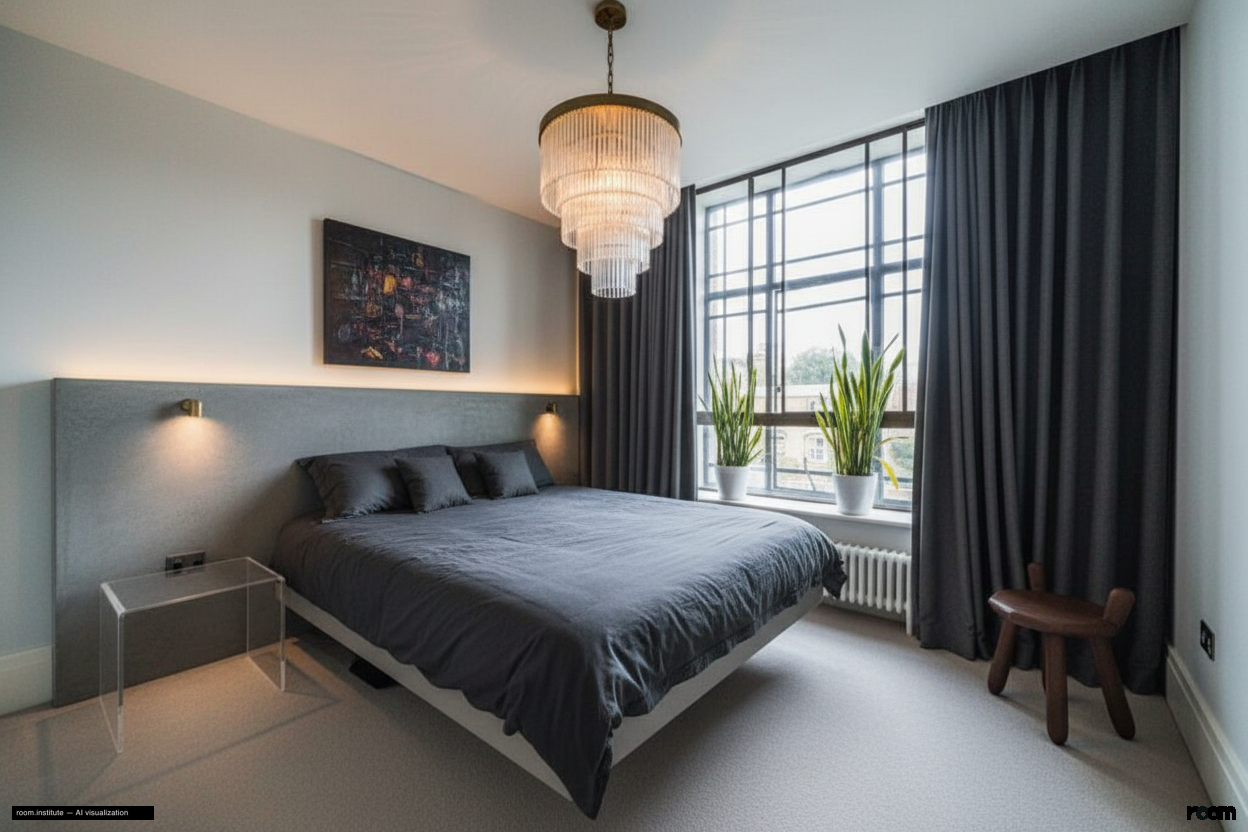 Ivor House, Brixton Bedroom — Heavy Light design direction