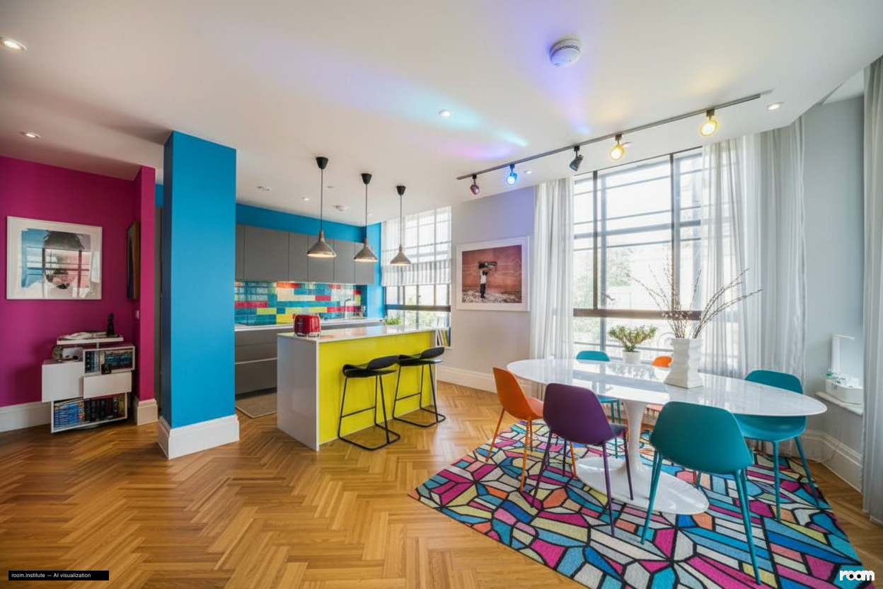 Ivor House, Brixton Dining Room — Jumbled Hues design direction