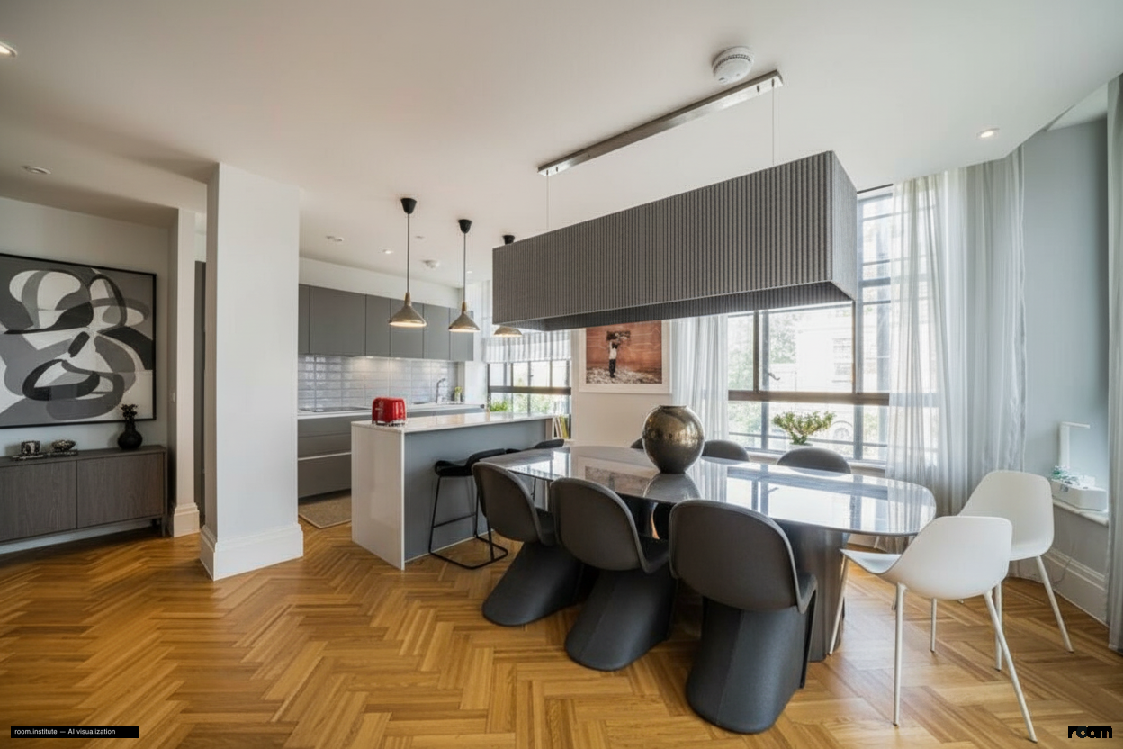 Ivor House, Brixton Dining Room — Grey Spectrum design direction