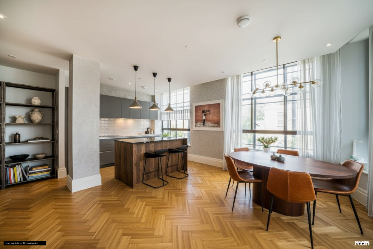 Ivor House, Brixton Dining Room — Character Refined design direction