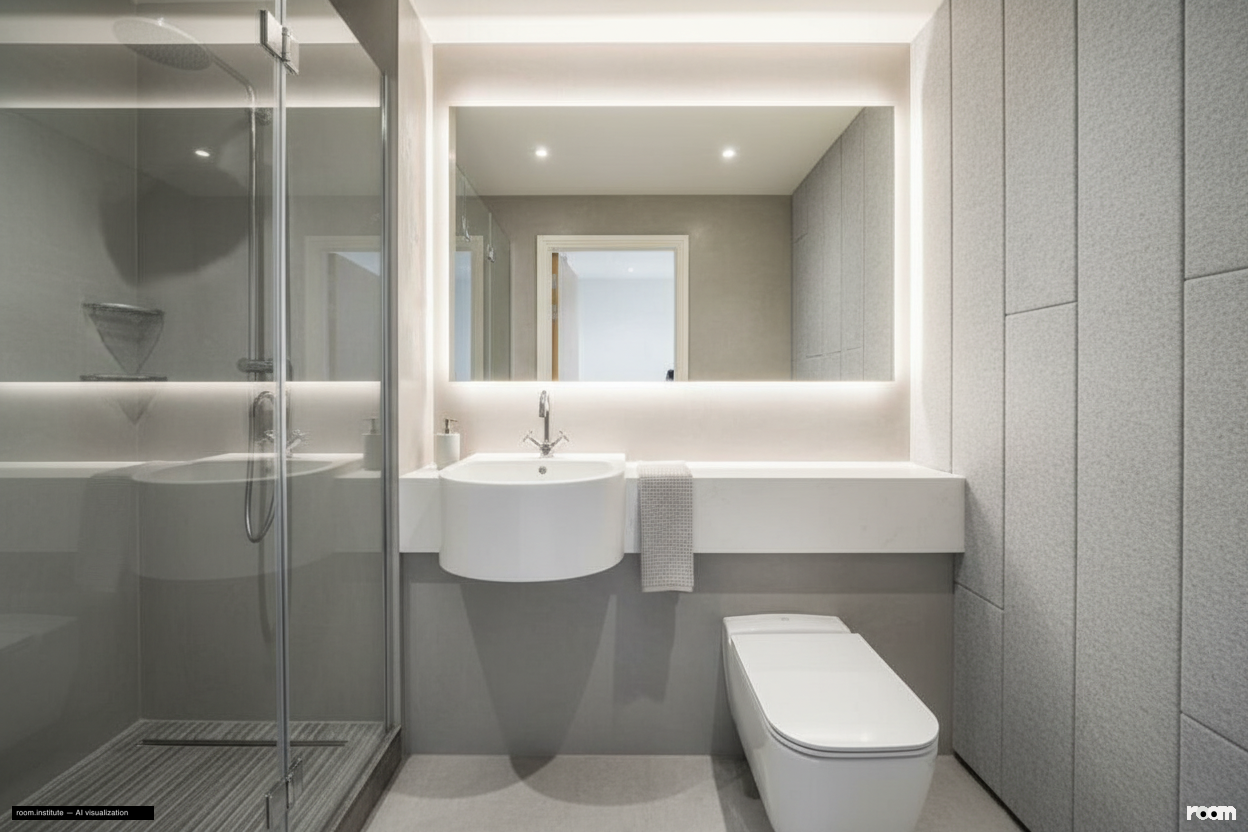 Ivor House, Brixton Bathroom — Stone Softness design direction