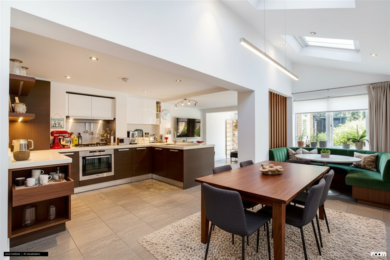 Crescent Lane, Clapham Dining Room — Carved Zones design direction