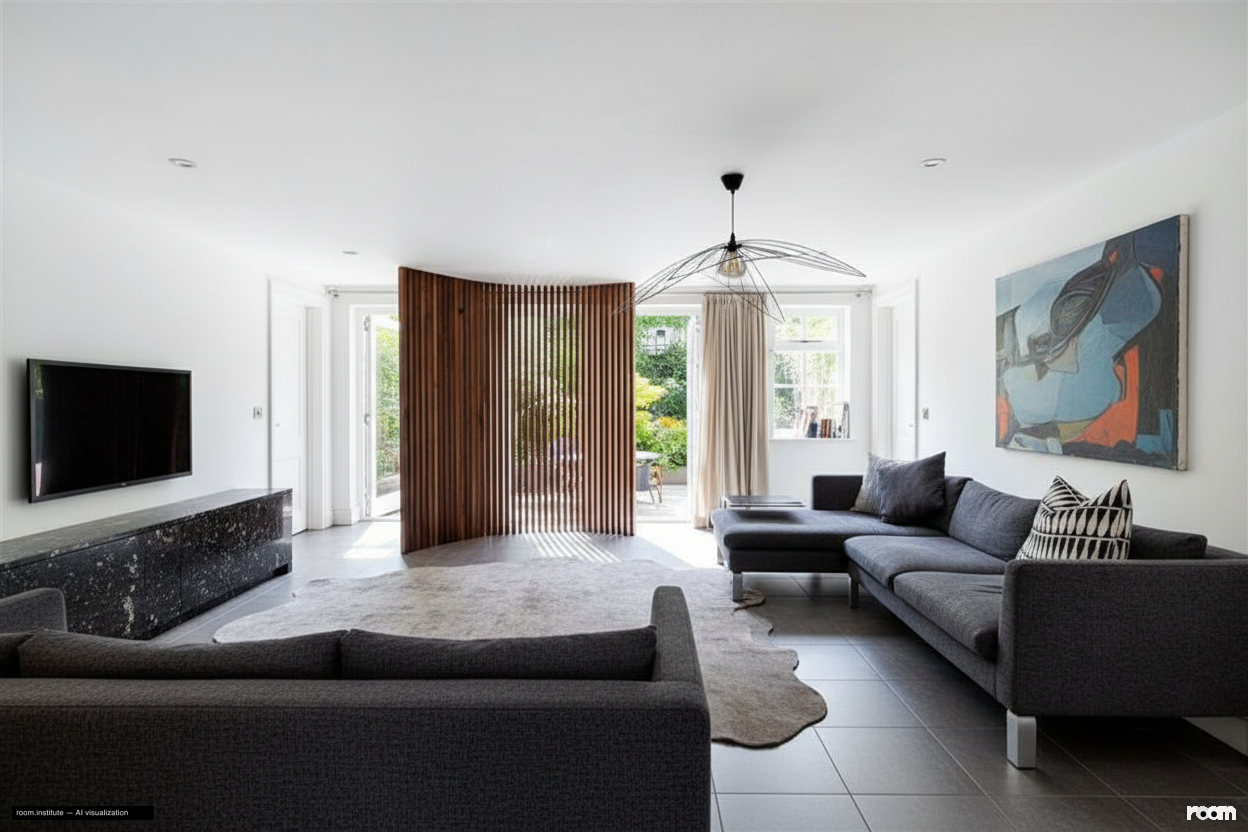 Crescent Lane, Clapham Living Room — Shifted Strata design direction