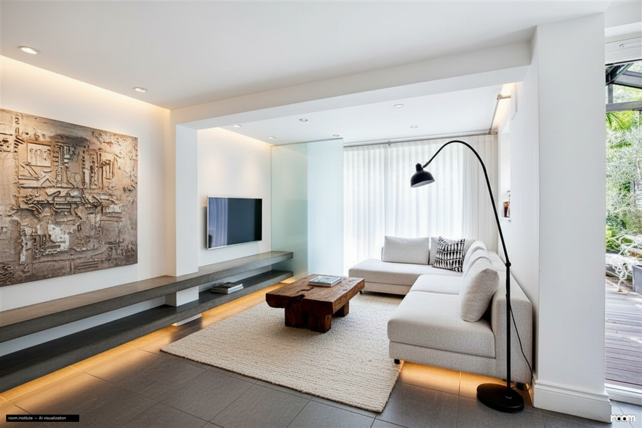 Crescent Lane, Clapham Living Room — Illuminated Form design direction