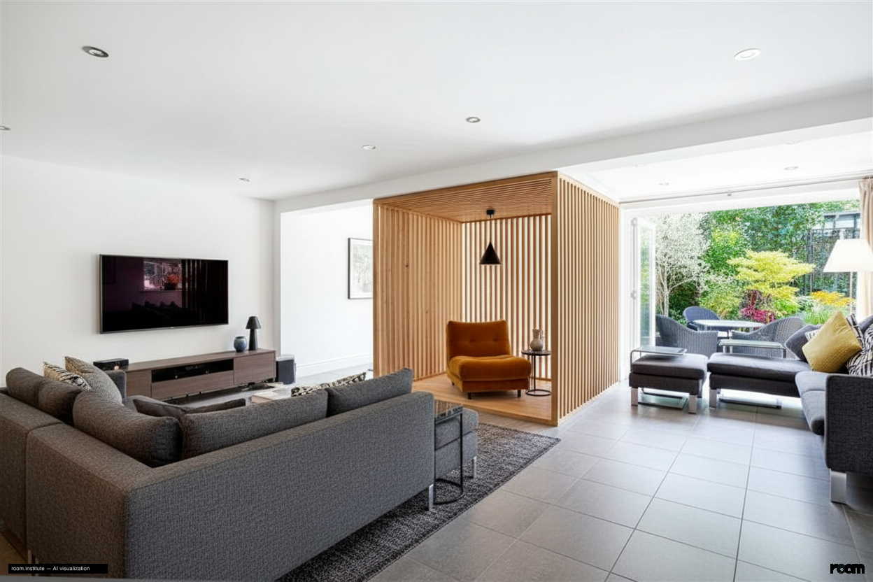 Crescent Lane, Clapham Living Room — Open Shelter design direction
