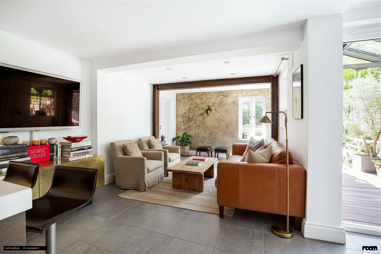 Crescent Lane, Clapham Living Room — Aged & Absolute design direction