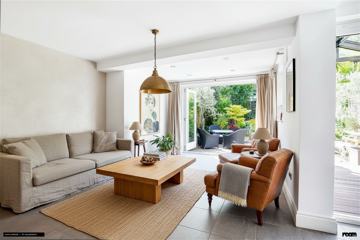 Crescent Lane, Clapham Living Room — Lived Texture design direction